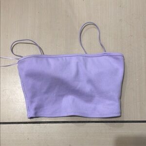 ALO Yoga Goddess Ribbed Bandeau Top - Violet Skies